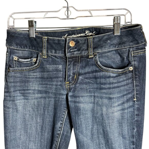 American Eagle Bootcut Jeans Size 6 Regular Dark Wash Denim Womens - Picture 3 of 8